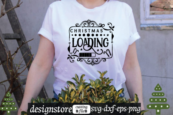 Christmas Loading Svg Graphics and T-Shirt Designs