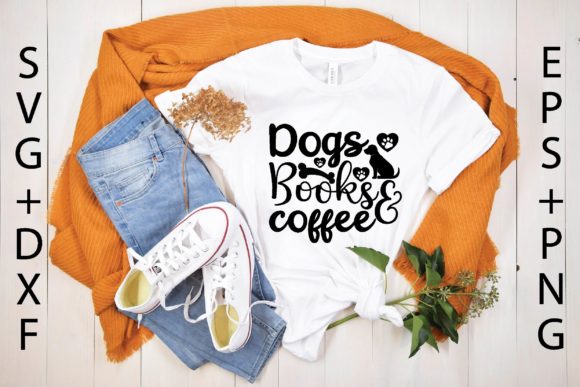Dogs Books Coffee Svg: Premium Graphics for T-Shirt Designs