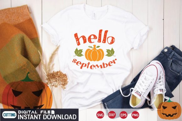 Hello September Svg Graphics and T-Shirt Designs Review