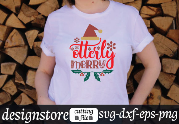 Otterly Merry Svg Graphics and T-Shirt Designs